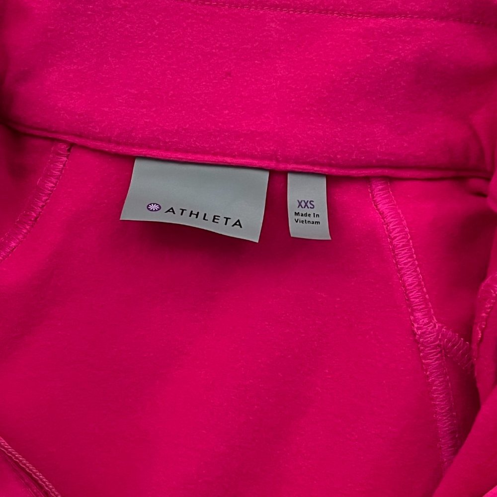 Athleta Womens Turtleneck XXS Pink Plush Tech 3.0 Mock Neck 1/2 Zip Pullover - Picture 14 of 16